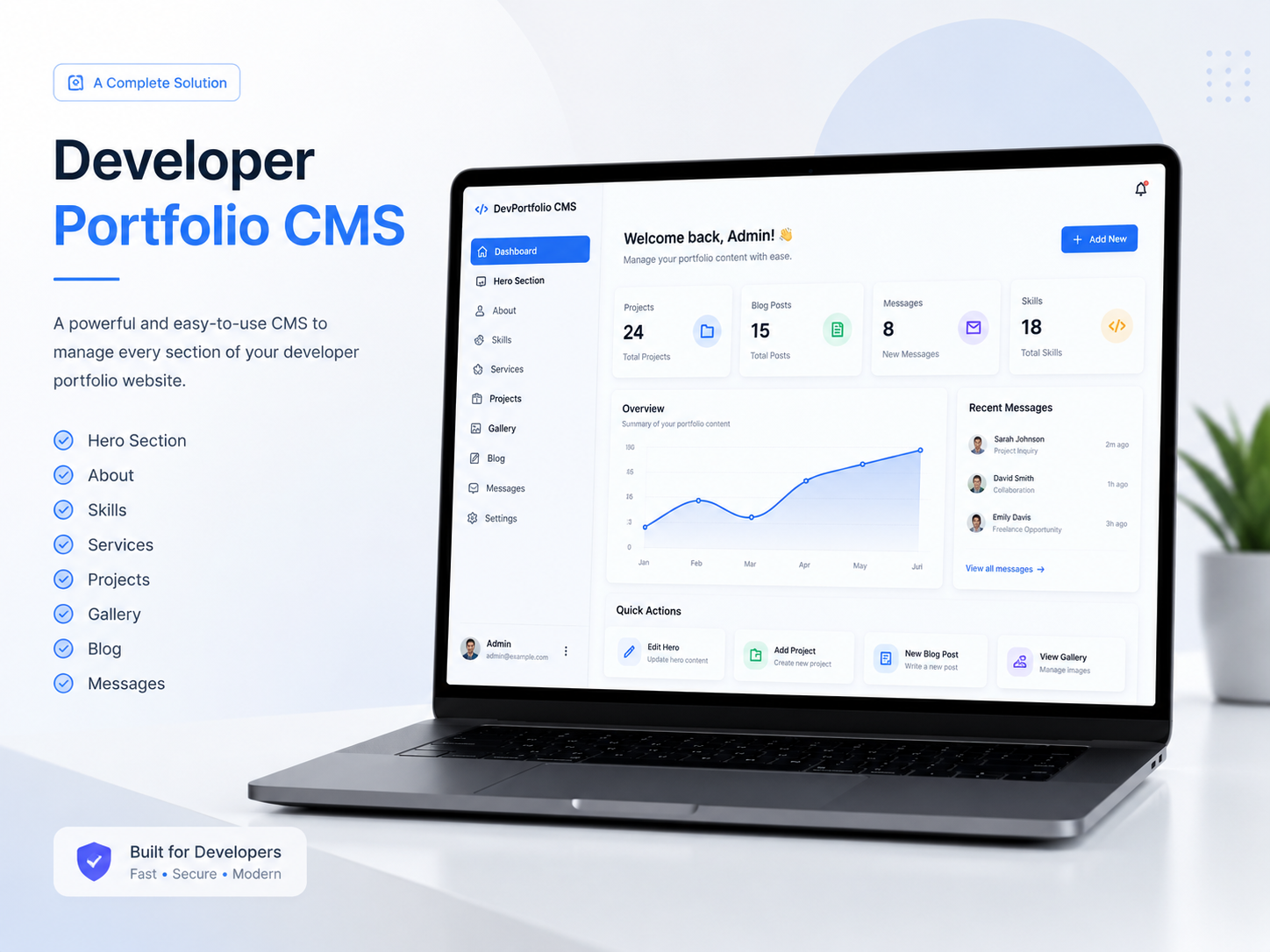 Developer Portfolio CMS