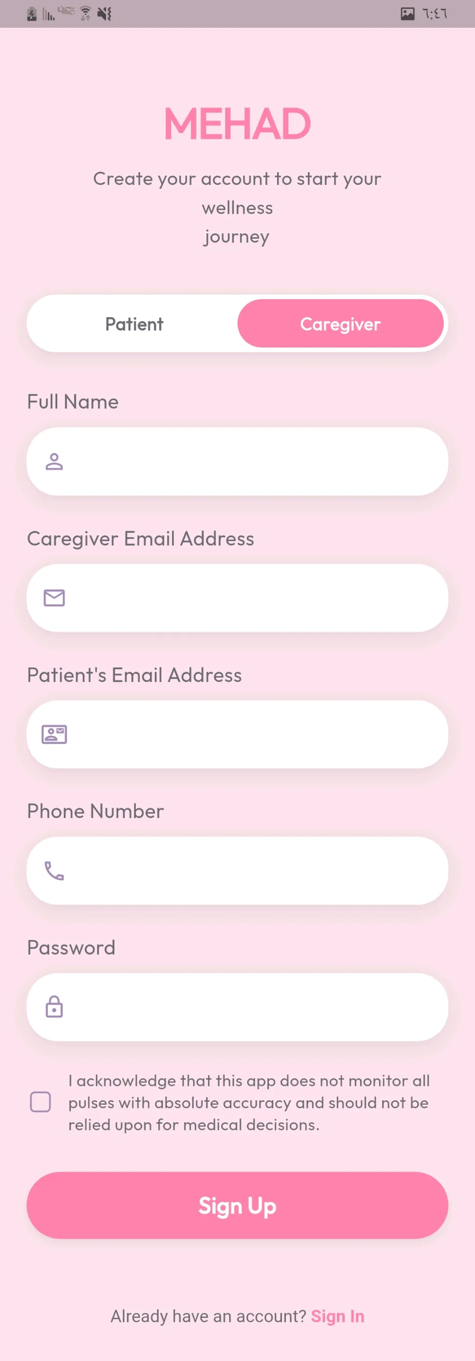 MEHAD Health & Wellness Mobile App